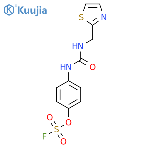 4-({[(1,3-Thiazol-2-yl)methyl]carbamoyl}amino)phenyl sulfurofluoridate structure
