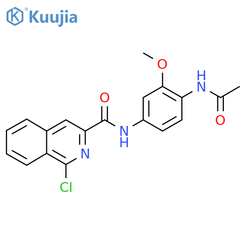 1-chloro-N-(4-acetamido-3-methoxyphenyl)isoquinoline-3-carboxamide structure