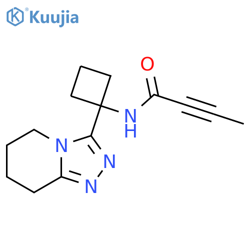 N-(1-{5H,6H,7H,8H-1,2,4triazolo4,3-apyridin-3-yl}cyclobutyl)but-2-ynamide structure