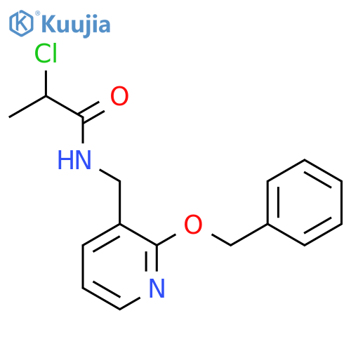 2-Chloro-N-[(2-phenylmethoxypyridin-3-yl)methyl]propanamide structure