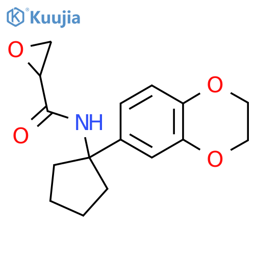 N-[1-(2,3-dihydro-1,4-benzodioxin-6-yl)cyclopentyl]oxirane-2-carboxamide structure