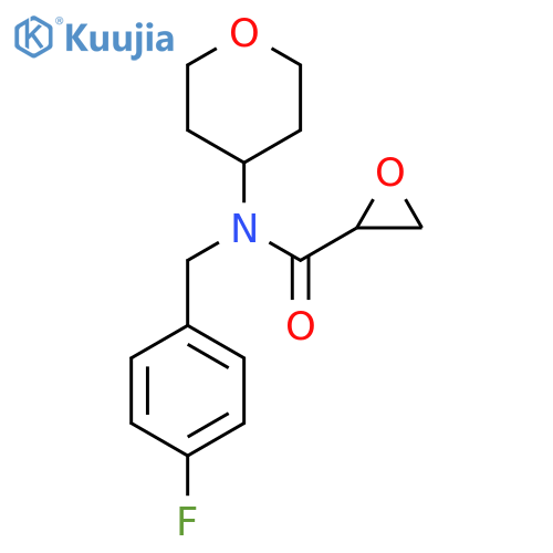 N-[(4-Fluorophenyl)methyl]-N-(oxan-4-yl)oxirane-2-carboxamide structure