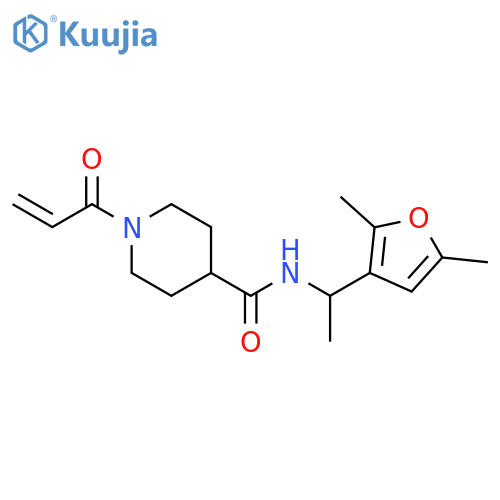 N-[1-(2,5-Dimethyl-3-furanyl)ethyl]-1-(1-oxo-2-propen-1-yl)-4-piperidinecarboxamide structure