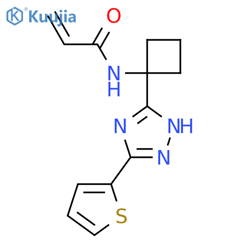 N-{1-5-(thiophen-2-yl)-1H-1,2,4-triazol-3-ylcyclobutyl}prop-2-enamide structure