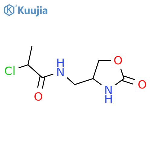 2-Chloro-N-[(2-oxo-1,3-oxazolidin-4-yl)methyl]propanamide structure