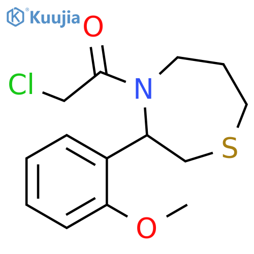 2-chloro-1-3-(2-methoxyphenyl)-1,4-thiazepan-4-ylethan-1-one structure