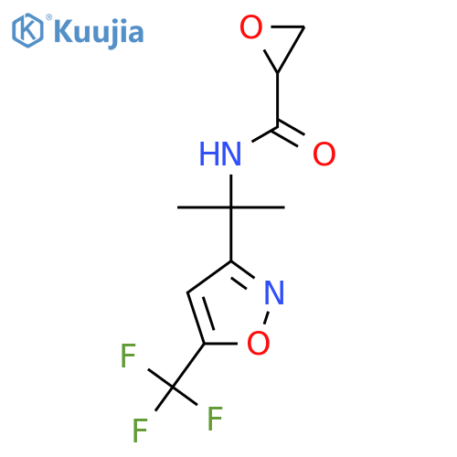 N-{2-[5-(trifluoromethyl)-1,2-oxazol-3-yl]propan-2-yl}oxirane-2-carboxamide structure