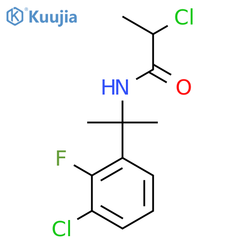 2-Chloro-N-[2-(3-chloro-2-fluorophenyl)propan-2-yl]propanamide structure