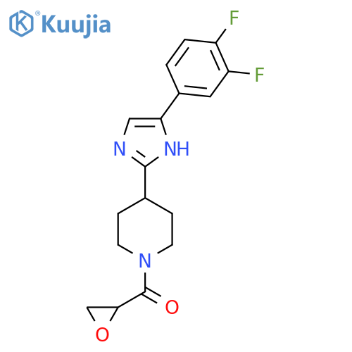 4-[4-(3,4-difluorophenyl)-1H-imidazol-2-yl]-1-(oxirane-2-carbonyl)piperidine structure