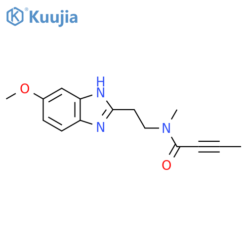 N-2-(5-methoxy-1H-1,3-benzodiazol-2-yl)ethyl-N-methylbut-2-ynamide structure