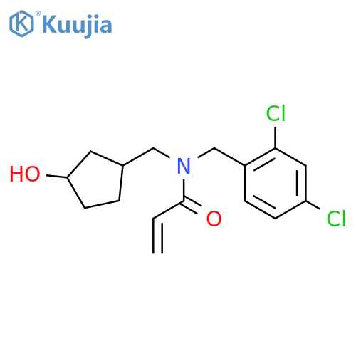 N-[(2,4-Dichlorophenyl)methyl]-N-[(3-hydroxycyclopentyl)methyl]prop-2-enamide structure