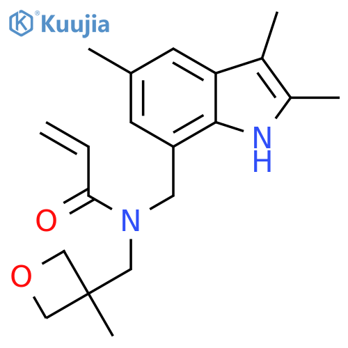 N-[(3-Methyloxetan-3-yl)methyl]-N-[(2,3,5-trimethyl-1H-indol-7-yl)methyl]prop-2-enamide structure
