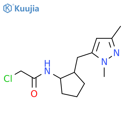 2-chloro-N-{2-(1,3-dimethyl-1H-pyrazol-5-yl)methylcyclopentyl}acetamide structure