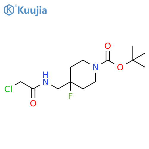 tert-butyl 4-(2-chloroacetamido)methyl-4-fluoropiperidine-1-carboxylate structure