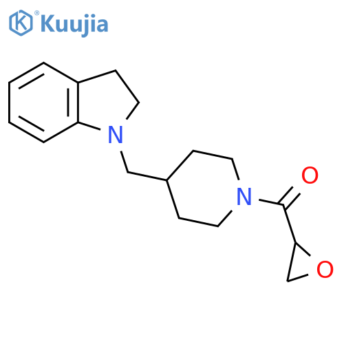 1-{[1-(oxirane-2-carbonyl)piperidin-4-yl]methyl}-2,3-dihydro-1H-indole structure