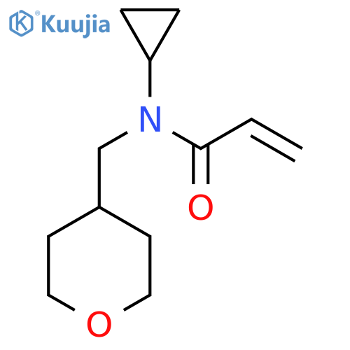 N-cyclopropyl-N-(oxan-4-yl)methylprop-2-enamide structure