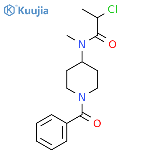 N-(1-Benzoylpiperidin-4-yl)-2-chloro-N-methylpropanamide structure