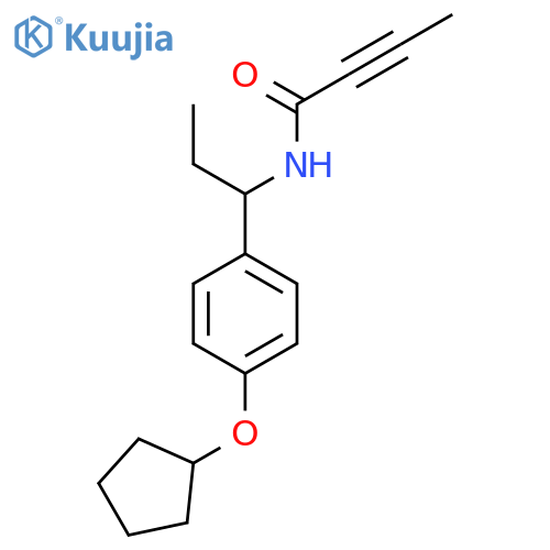 N-[1-(4-Cyclopentyloxyphenyl)propyl]but-2-ynamide structure