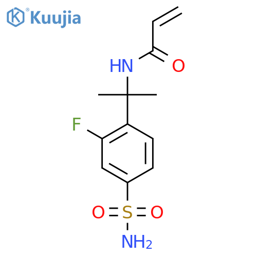 N-2-(2-fluoro-4-sulfamoylphenyl)propan-2-ylprop-2-enamide structure