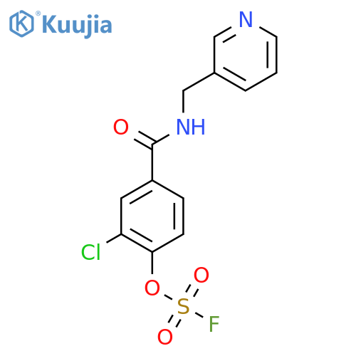 3-[[(3-Chloro-4-fluorosulfonyloxybenzoyl)amino]methyl]pyridine structure