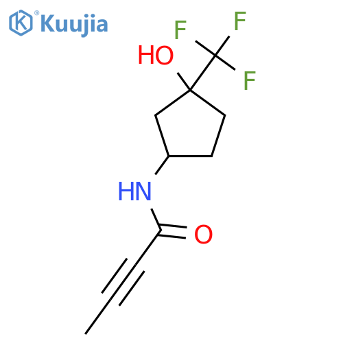 N-3-hydroxy-3-(trifluoromethyl)cyclopentylbut-2-ynamide structure