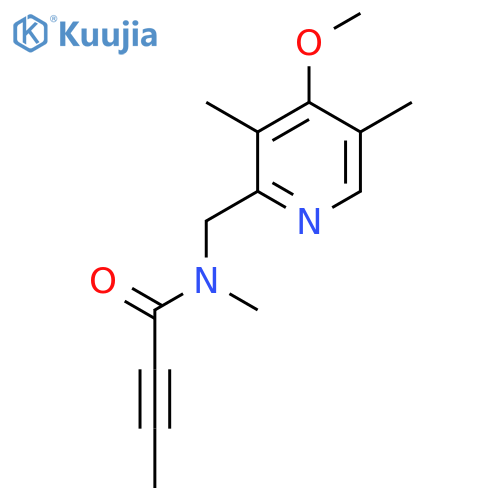 N-(4-methoxy-3,5-dimethylpyridin-2-yl)methyl-N-methylbut-2-ynamide structure