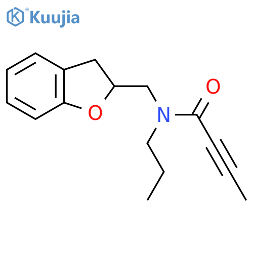 N-(2,3-dihydro-1-benzofuran-2-yl)methyl-N-propylbut-2-ynamide structure