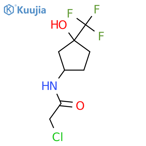 2-chloro-N-3-hydroxy-3-(trifluoromethyl)cyclopentylacetamide structure