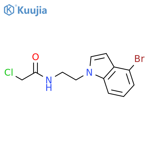 N-2-(4-bromo-1H-indol-1-yl)ethyl-2-chloroacetamide structure