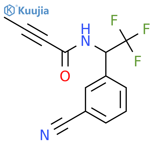 N-1-(3-cyanophenyl)-2,2,2-trifluoroethylbut-2-ynamide structure