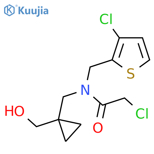 2-chloro-N-(3-chlorothiophen-2-yl)methyl-N-{1-(hydroxymethyl)cyclopropylmethyl}acetamide structure