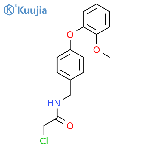 2-Chloro-N-[[4-(2-methoxyphenoxy)phenyl]methyl]acetamide structure