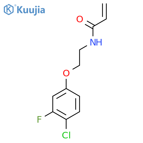N-2-(4-chloro-3-fluorophenoxy)ethylprop-2-enamide structure