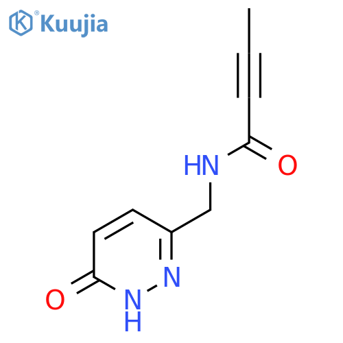 N-(6-oxo-1,6-dihydropyridazin-3-yl)methylbut-2-ynamide structure