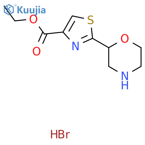 Ethyl 2-morpholin-2-yl-1,3-thiazole-4-carboxylate;hydrobromide structure