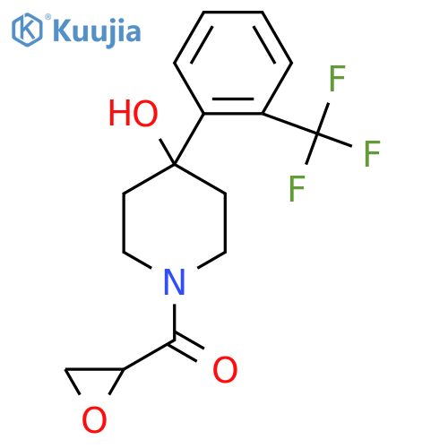 1-(Oxirane-2-carbonyl)-4-[2-(trifluoromethyl)phenyl]piperidin-4-ol structure