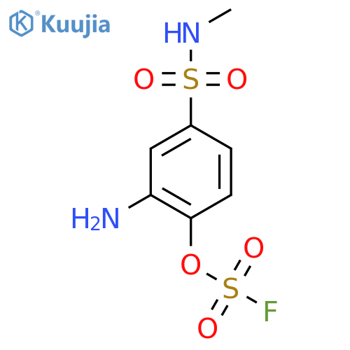 2-Amino-1-fluorosulfonyloxy-4-(methylsulfamoyl)benzene structure