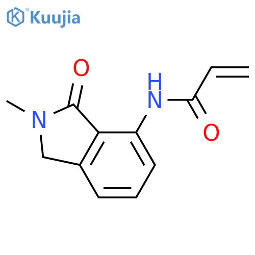 N-(2-methyl-3-oxo-2,3-dihydro-1H-isoindol-4-yl)prop-2-enamide structure