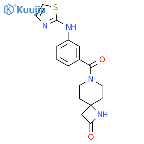 7-{3-[(1,3-Thiazol-2-yl)amino]benzoyl}-1,7-diazaspiro[3.5]nonan-2-one structure