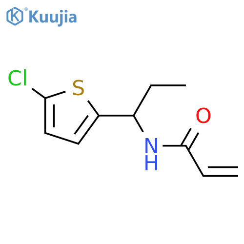 N-1-(5-chlorothiophen-2-yl)propylprop-2-enamide structure