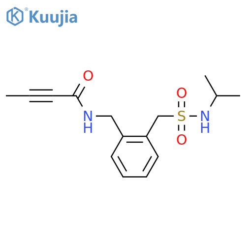 N-[[2-(Propan-2-ylsulfamoylmethyl)phenyl]methyl]but-2-ynamide structure