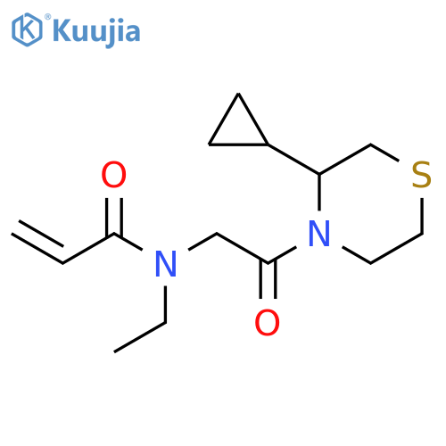 N-2-(3-cyclopropylthiomorpholin-4-yl)-2-oxoethyl-N-ethylprop-2-enamide structure