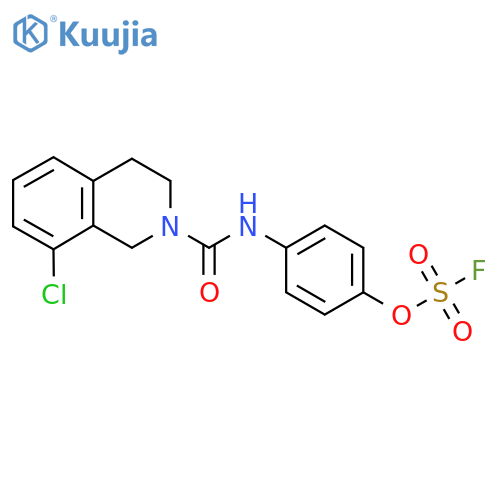 8-Chloro-2-[(4-fluorosulfonyloxyphenyl)carbamoyl]-3,4-dihydro-1H-isoquinoline structure