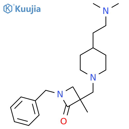 1-benzyl-3-({4-2-(dimethylamino)ethylpiperidin-1-yl}methyl)-3-methylazetidin-2-one structure