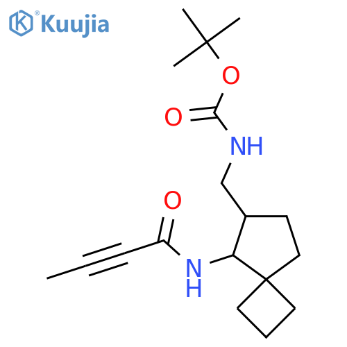 tert-butyl N-{5-(but-2-ynamido)spiro3.4octan-6-ylmethyl}carbamate structure