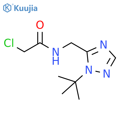 2-Chloro-N-[[1-(1,1-dimethylethyl)-1H-1,2,4-triazol-5-yl]methyl]acetamide structure