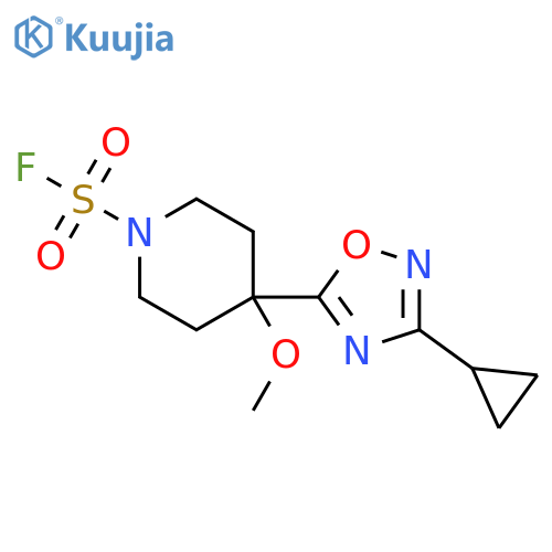 4-(3-Cyclopropyl-1,2,4-oxadiazol-5-yl)-4-methoxy-1-piperidinesulfonyl fluoride structure