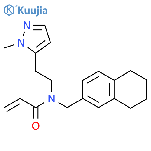 N-[2-(2-Methylpyrazol-3-yl)ethyl]-N-(5,6,7,8-tetrahydronaphthalen-2-ylmethyl)prop-2-enamide structure
