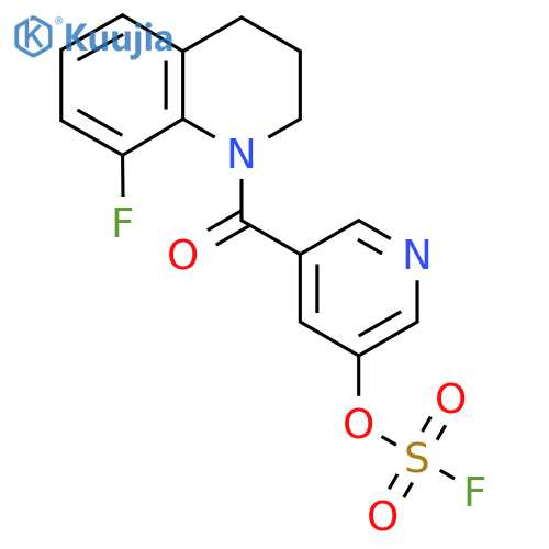 8-Fluoro-1-(5-fluorosulfonyloxypyridine-3-carbonyl)-3,4-dihydro-2H-quinoline structure