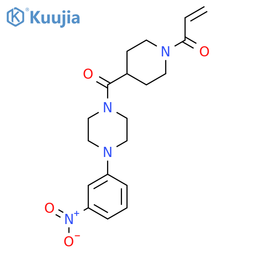 1-{4-[4-(3-Nitrophenyl)piperazine-1-carbonyl]piperidin-1-yl}prop-2-en-1-one structure